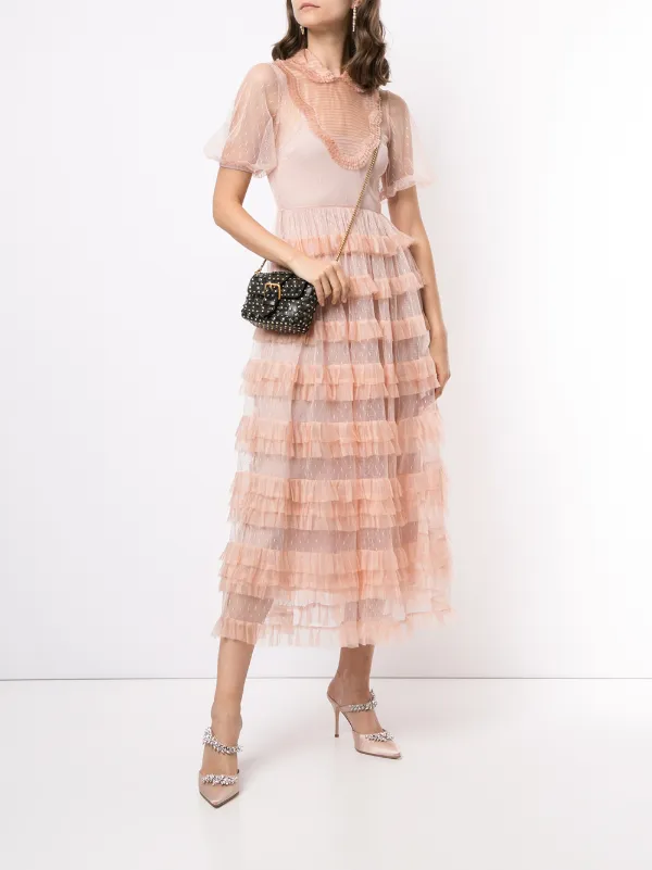 Ligegyldighed grafisk følelse Shop RED Valentino point d'esprit ruffled dress with Express Delivery -  FARFETCH