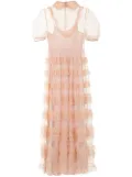 RED Valentino point d'esprit ruffled dress - Pink