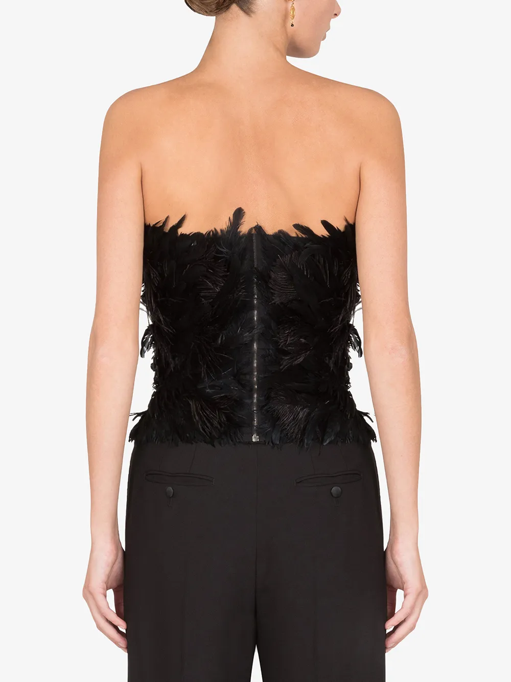 фото Dolce & gabbana декорированный топ-бюстье без бретелей