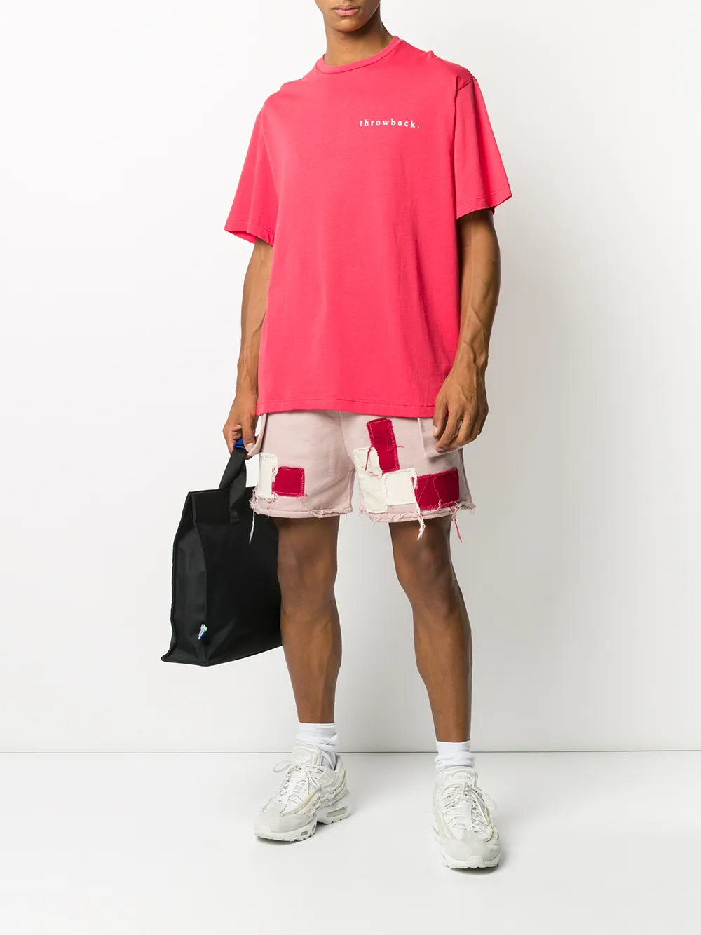 Throwback. T-shirt met logo - Rood