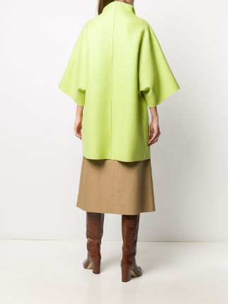 wide-sleeved wool coat展示图