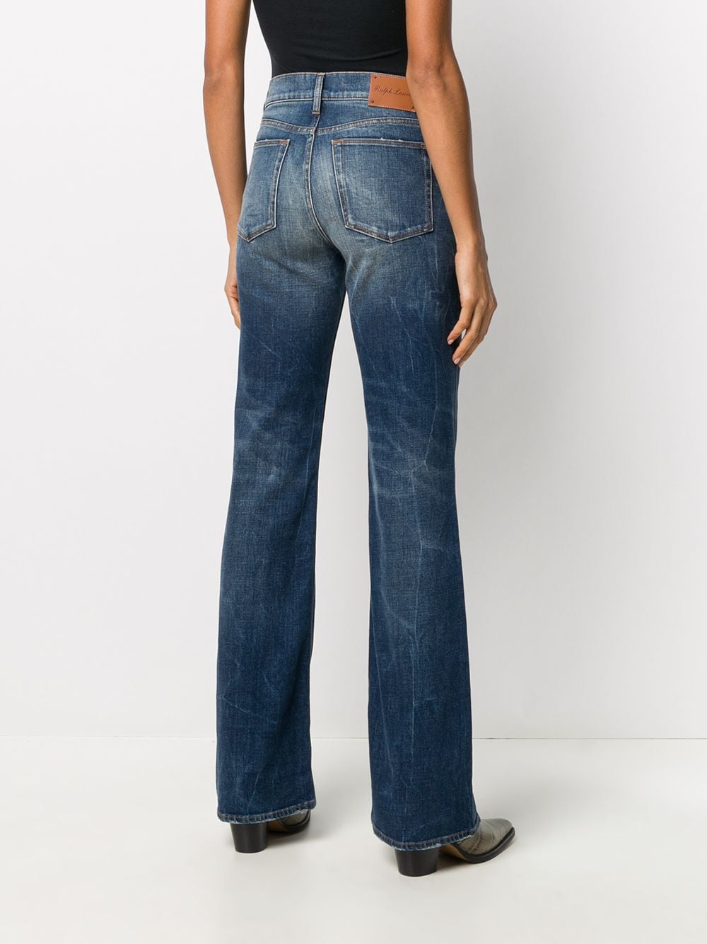 Shop Ralph Lauren Collection wide-leg flared jeans with Express ...