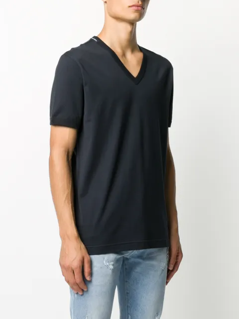 Dolce & Gabbana logo label V-neck T-shirt