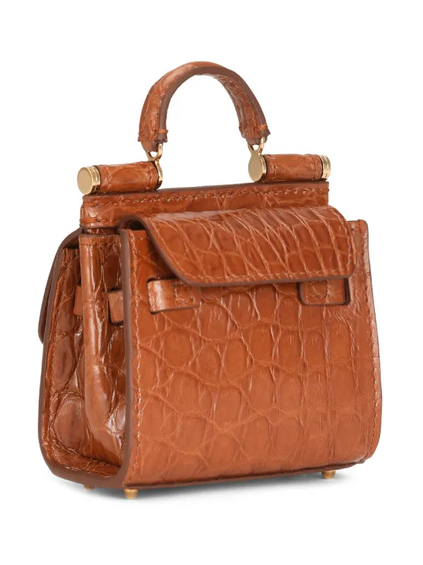 Dolce & Gabbana Mini Sicily 58 Tote Bag | Brown | FARFETCH PT