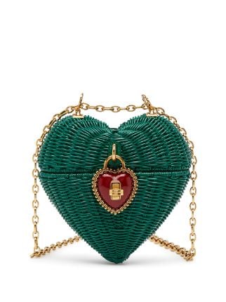 wicker heart shaped bag