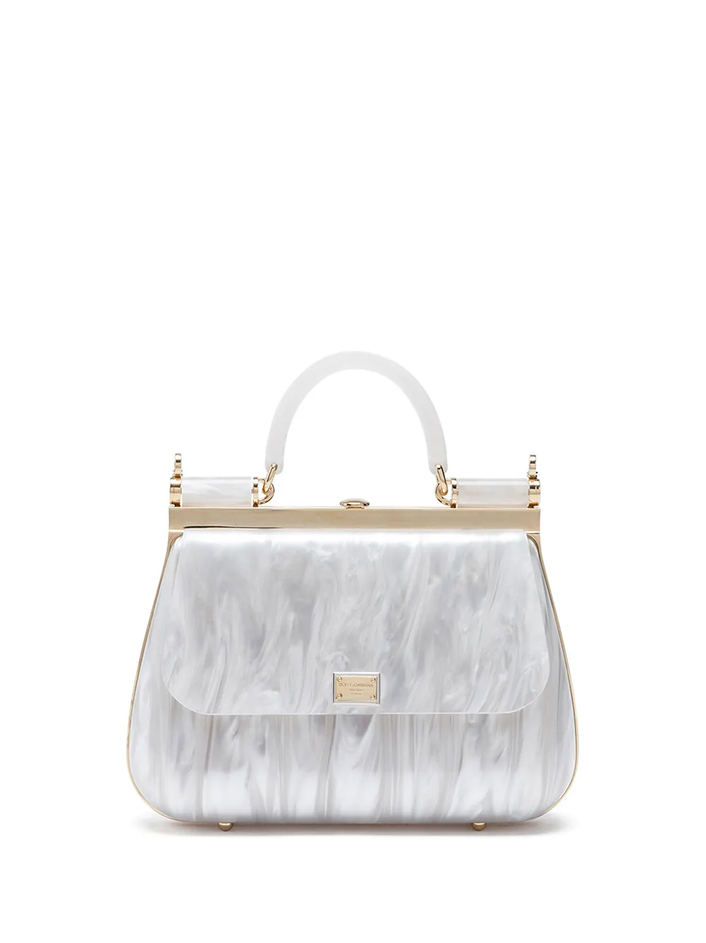 фото Dolce & gabbana сумка sicily box с перламутровым эффектом