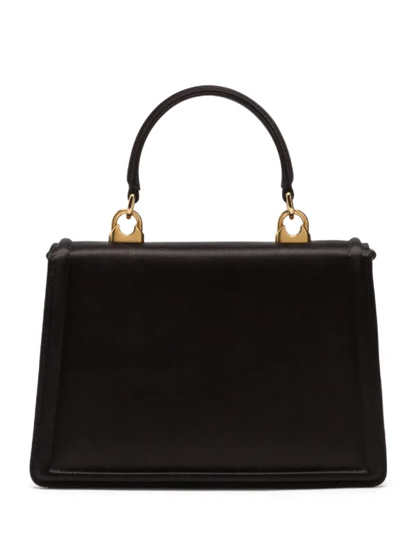 Dolce & Gabbana Small Devotion Satin Tote Bag | Black | FARFETCH