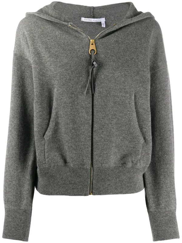 knitted zip up hoodie