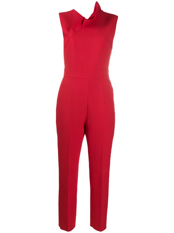 red jumpsuit sleeveless