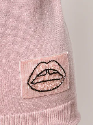 Mia sequin lip patch hoodie展示图