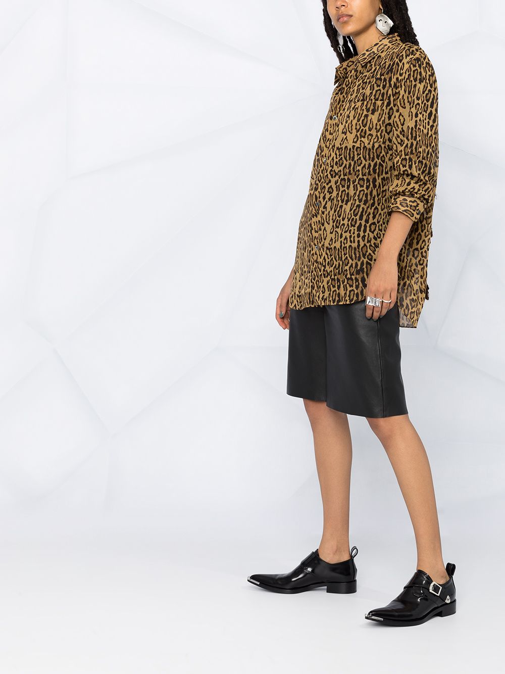 Leopard Print Shirt in Beige - Junya Watanabe