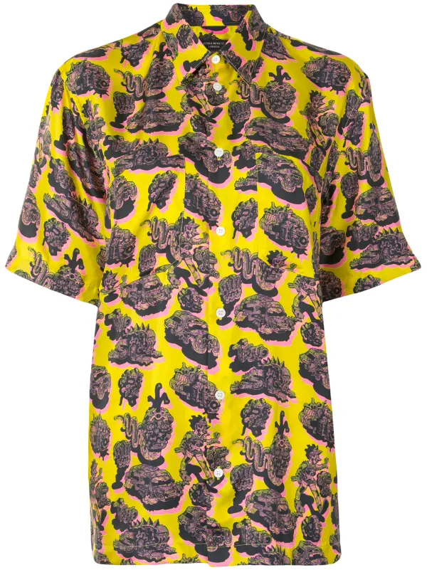 Stella McCartney Ricky Silk Shirt in Yellow