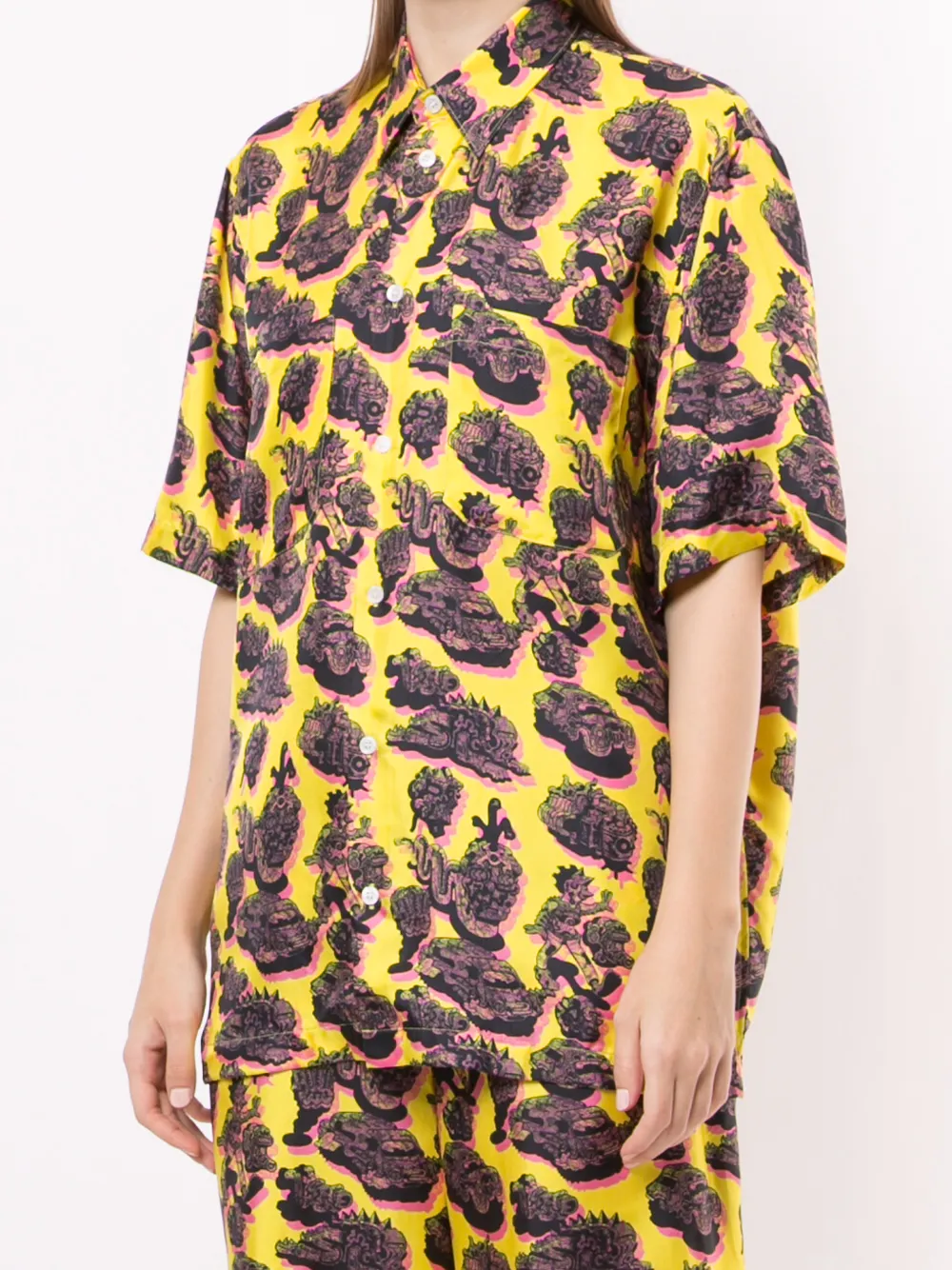  Stella Mccartney Ricky Seidenhemd   Gelb 