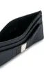 Bally grained leather stripe cardholder
