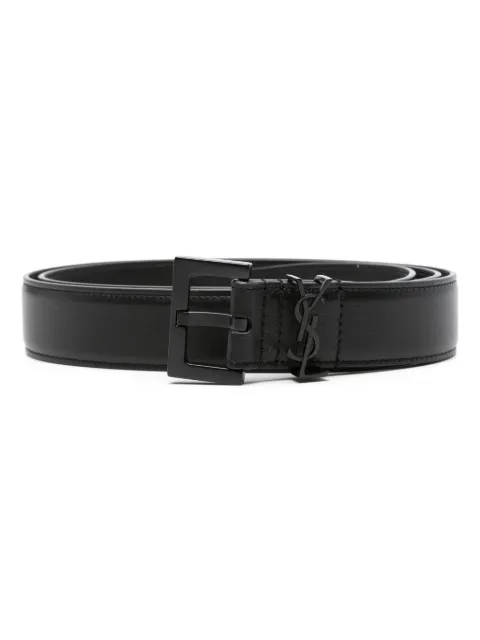 Saint Laurent cinturón con hebilla del monograma