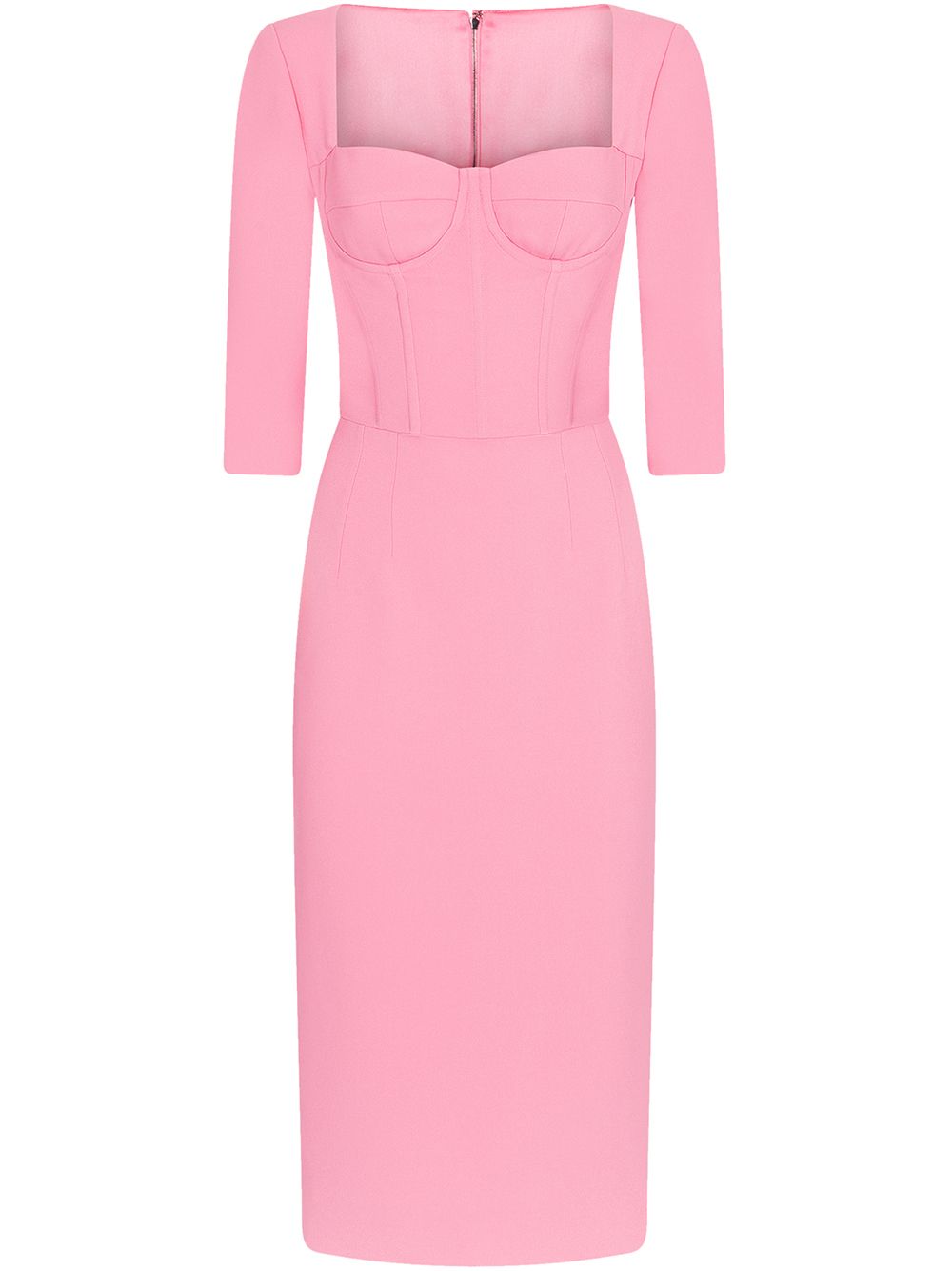 pink pencil dress with sleeves