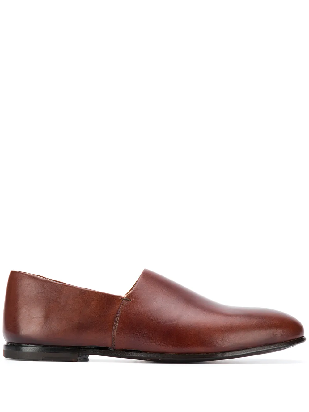 

Ajmone mocasines slip-on con efecto pulido - Marrón
