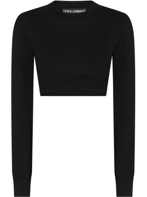 Dolce & Gabbana silk cropped jumper Women