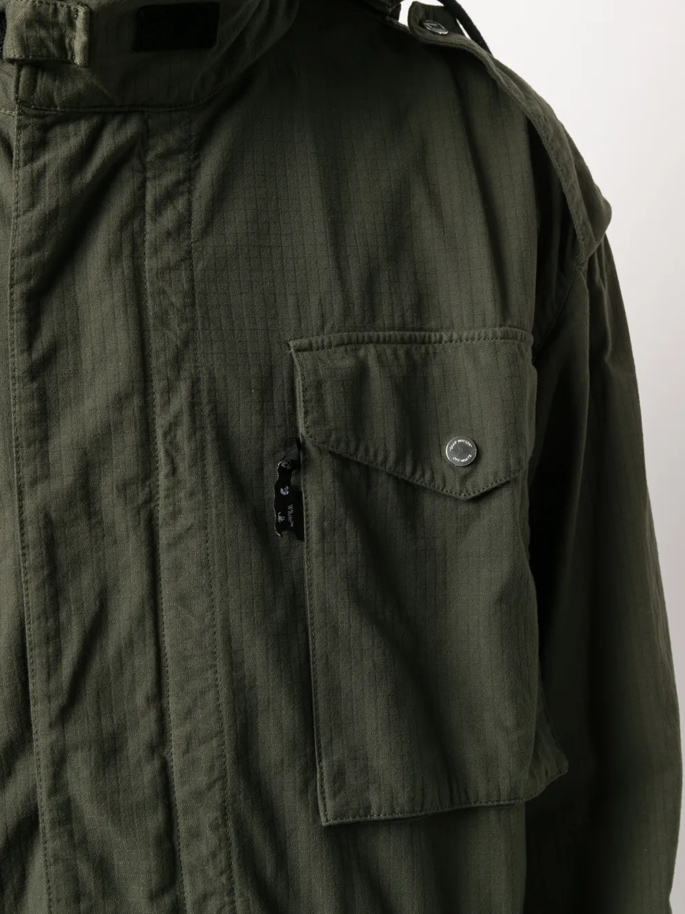 Off-White Jack met capuchon Groen