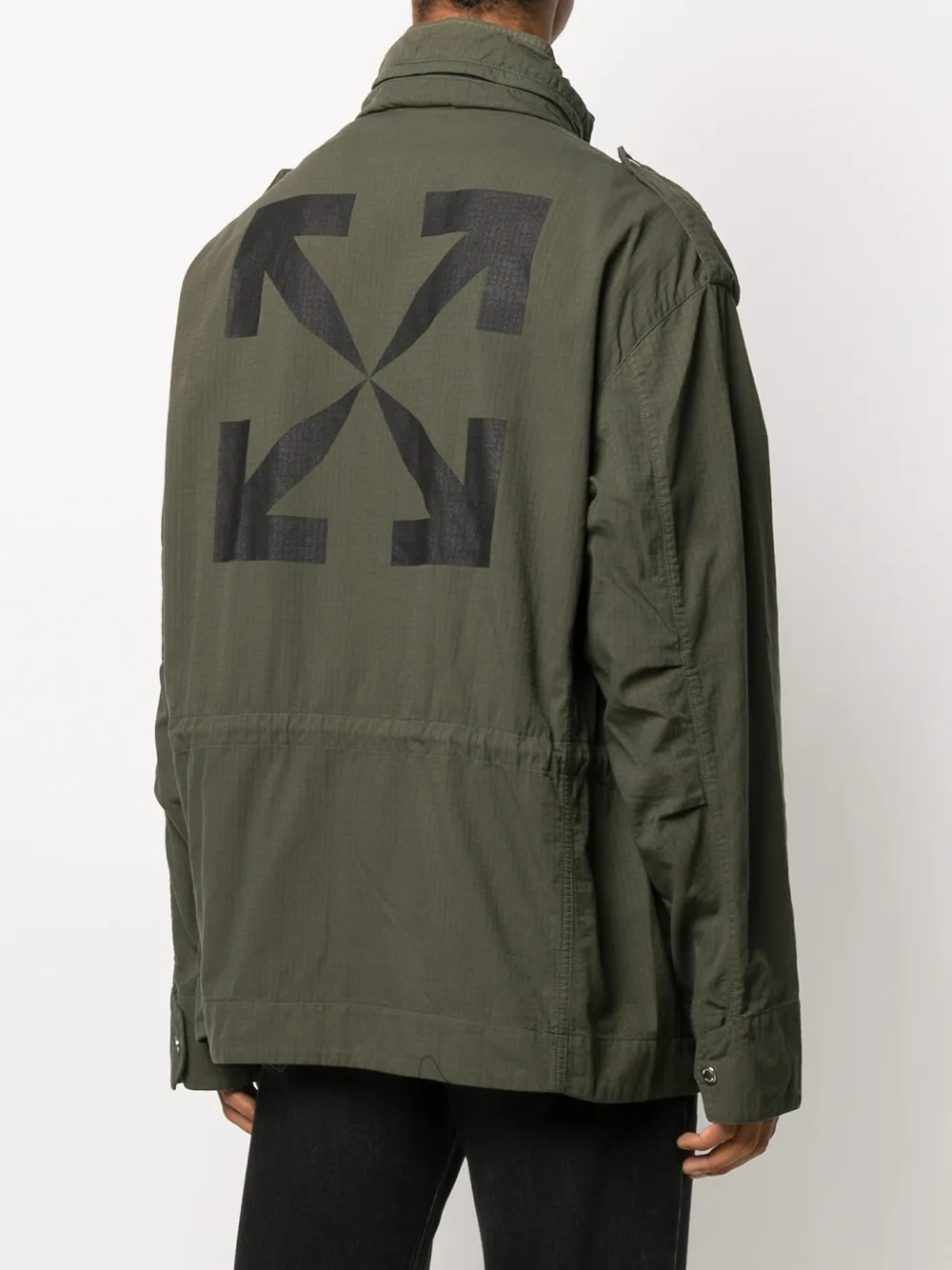 Off-White Jack met capuchon Groen