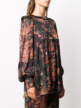 paisley print long-length top展示图