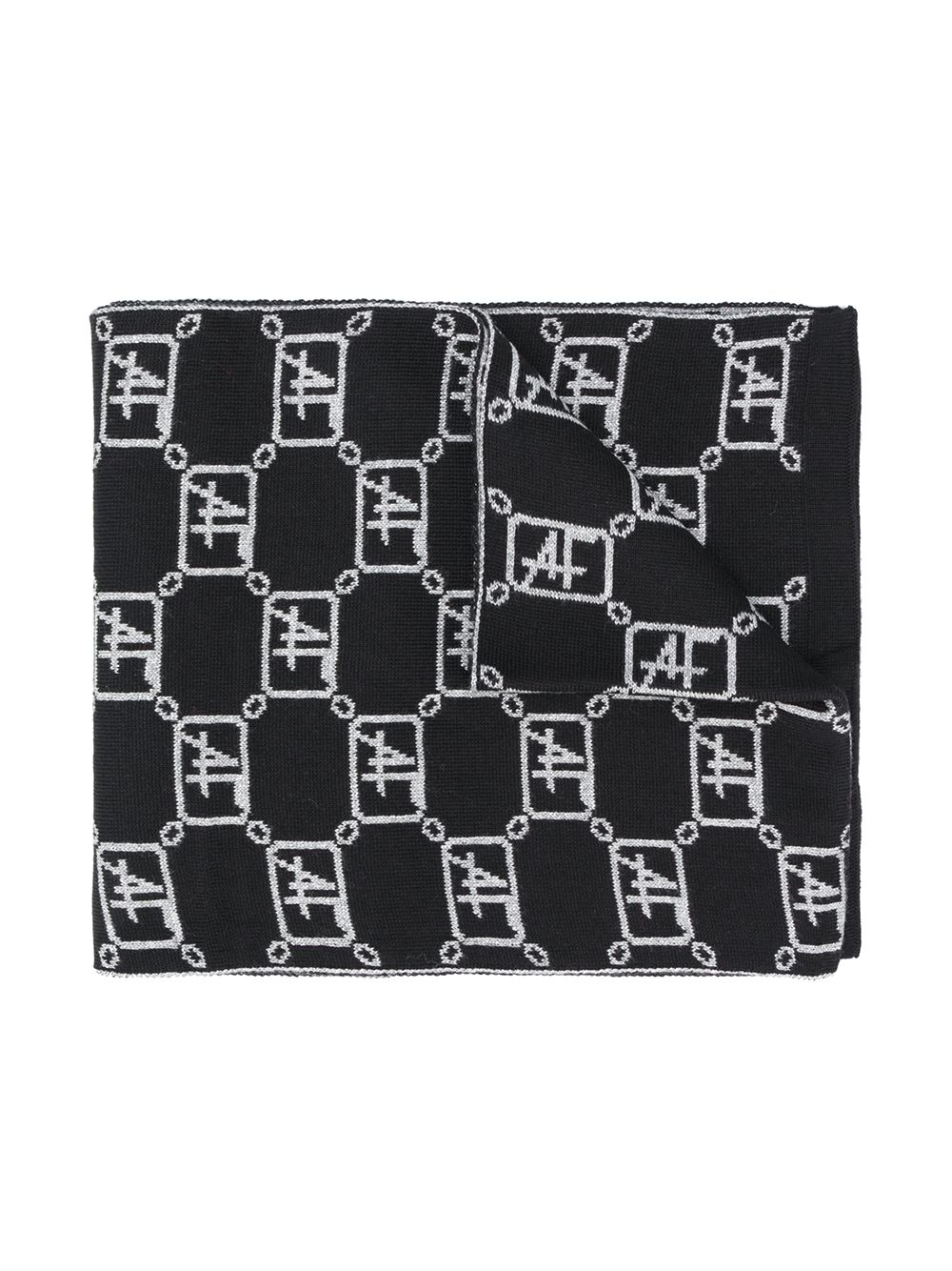 фото Alberta ferretti kids intarsia-knit logo scarf