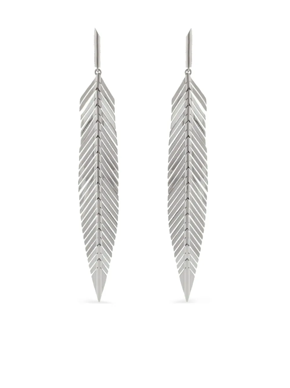 Cadar 18kt white gold Feather earrings - シルバートーン Cadar 18kt white gold Feather earrings - シルバートーン