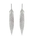 Cadar 18kt white gold Feather earrings - Silver