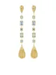 Image 1 of CARLA AMORIM 18kt yellow gold Garden aquamarine, peridot and multi-colour sapphire drop earrings