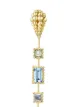 Image 2 of CARLA AMORIM 18kt yellow gold Garden aquamarine, peridot and multi-colour sapphire drop earrings