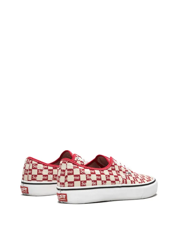 Vans Authentic Supreme Red Checker Logo Men's - VN000Q0DJLY - US