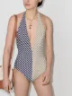 Image 2 of Silvia Tcherassi Makumba stripe-print reversible swimsuit