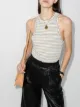 Image 2 of FRAME Le Mid Racer horizontal-stripe tank top