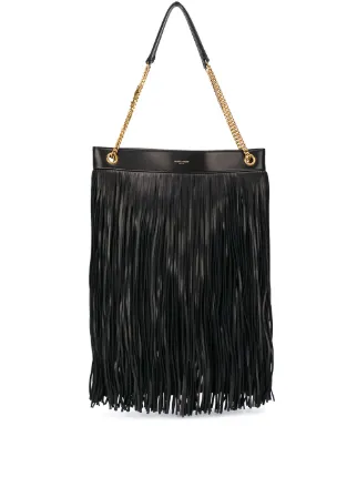 Saint Laurent Fringed Leather Shoulder Bag - Farfetch