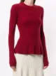 Altuzarra flared-hem ribbed-knit jumper