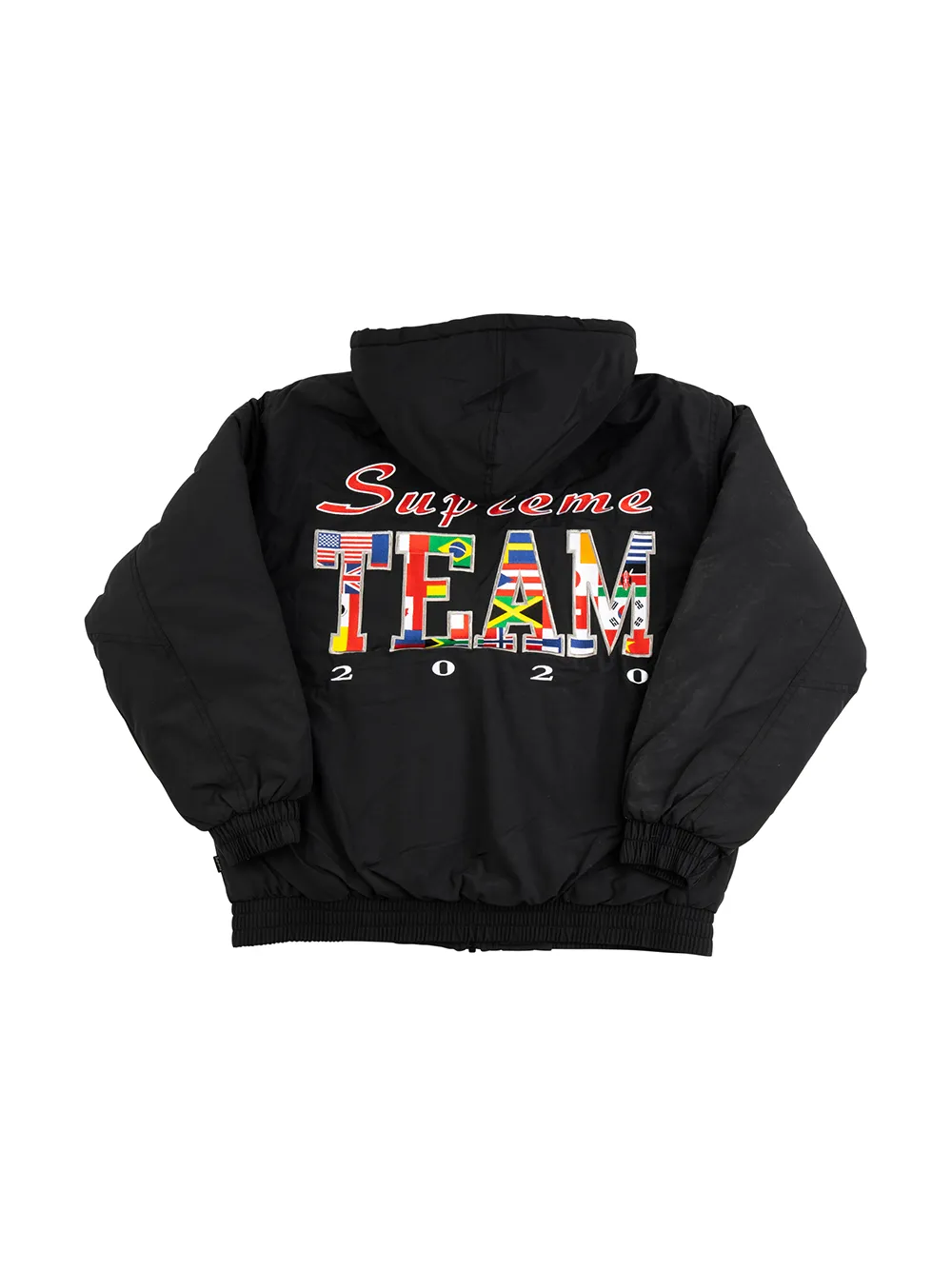 supreme supreme team puffy jacket black