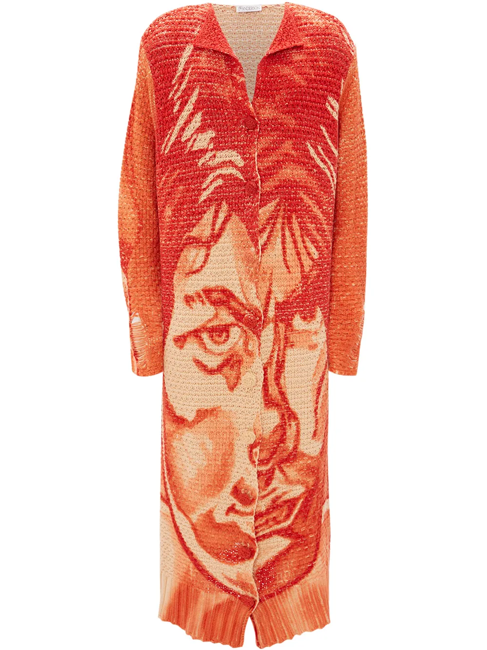 

JW Anderson long printed cardigan - Orange