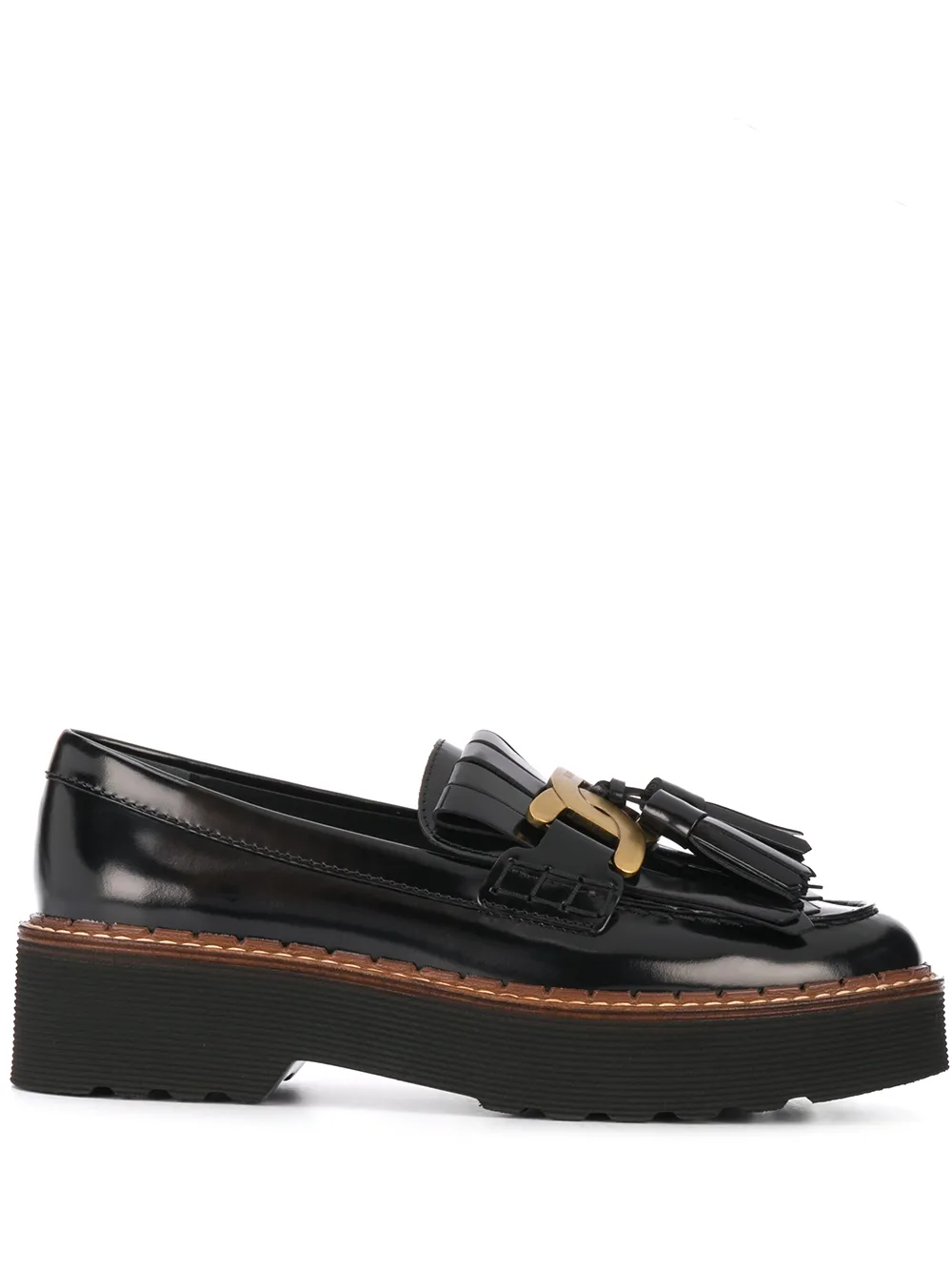 platform tassel loafers