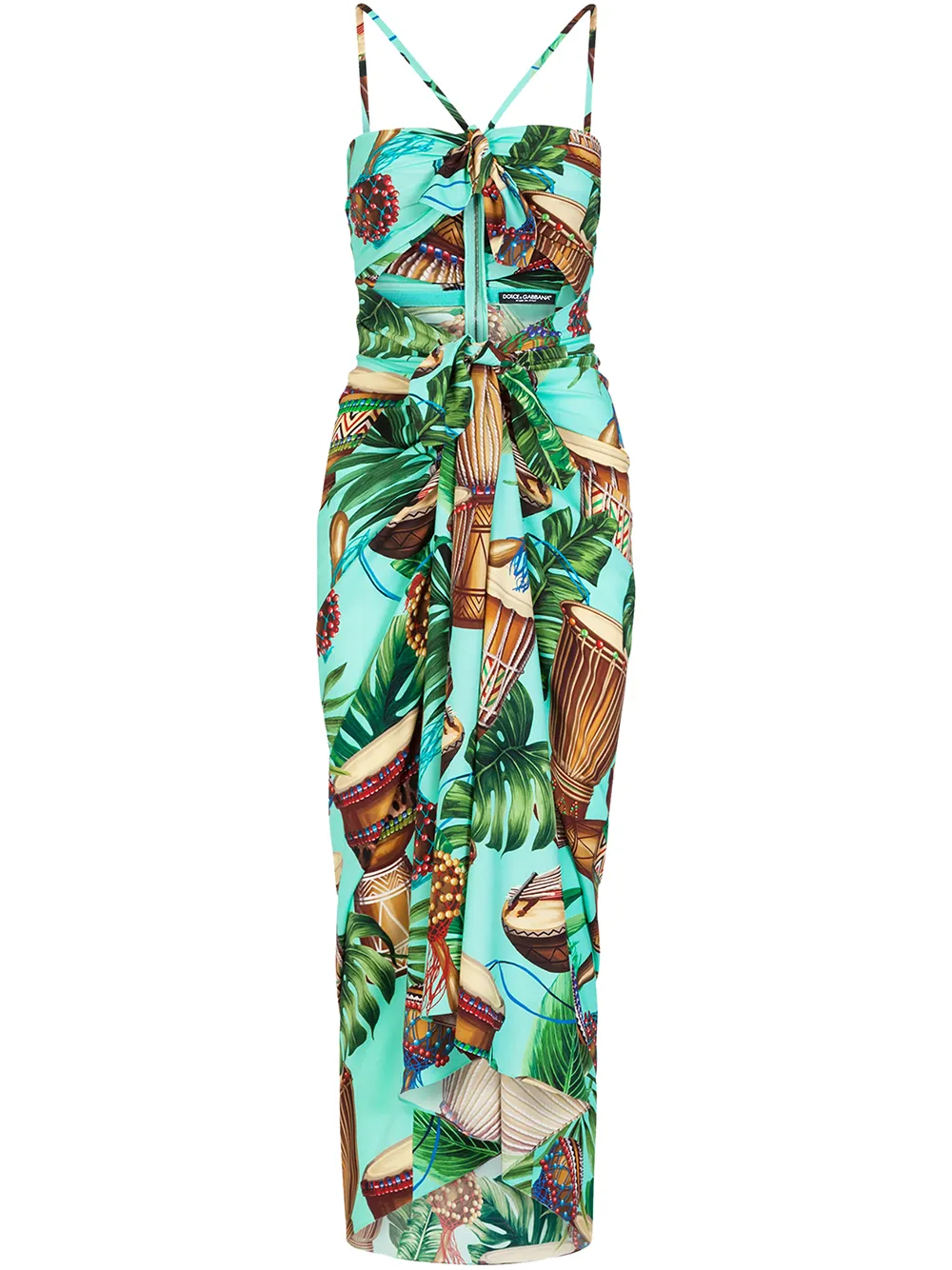 Dolce & Gabbana Tropical Print Fitted Dress - Farfetch