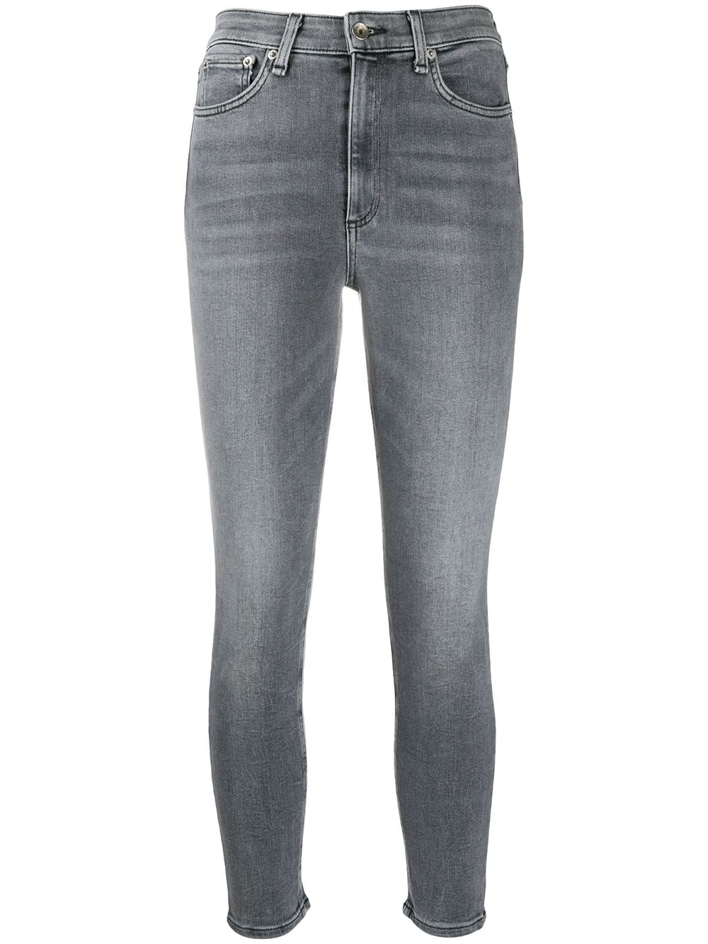 фото Rag & bone укороченные джинсы с эффектом потертости