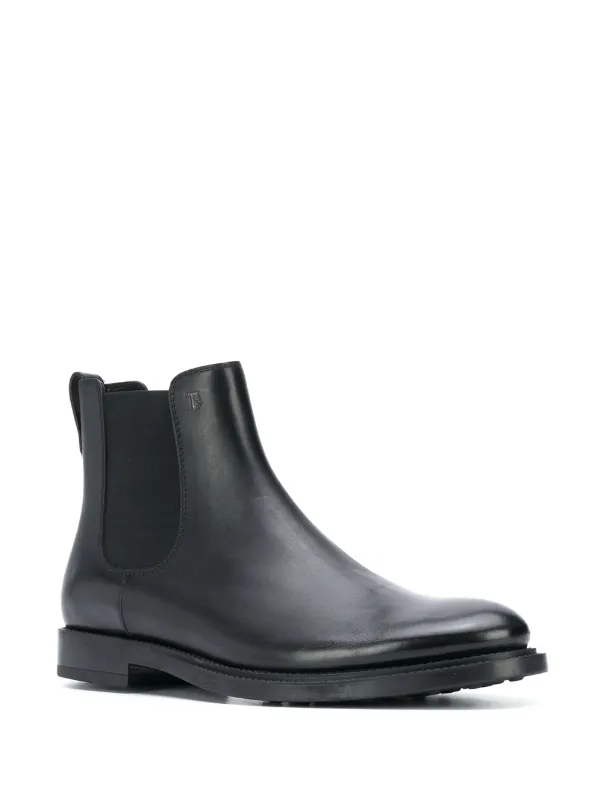 【送料&関税込】Tod's Black Leather Boots Tod's Leather Ankle Boots | Black | FARFETCH