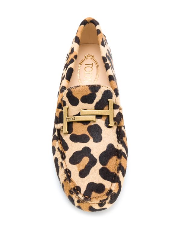 leopard driving shoes