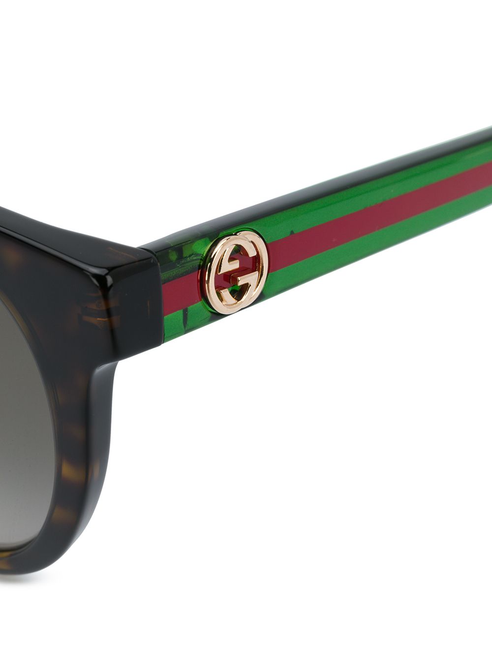 фото Gucci eyewear солнцезащитные очки черепаховой расцветки с отделкой web