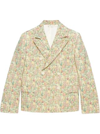 Shop Gucci Liberty floral blazer with Express Delivery - Farfetch