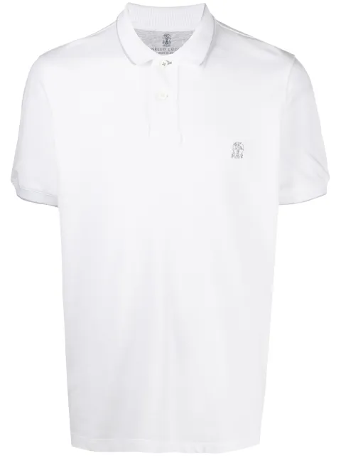 Brunello Cucinelli logo-embroidered polo shirt