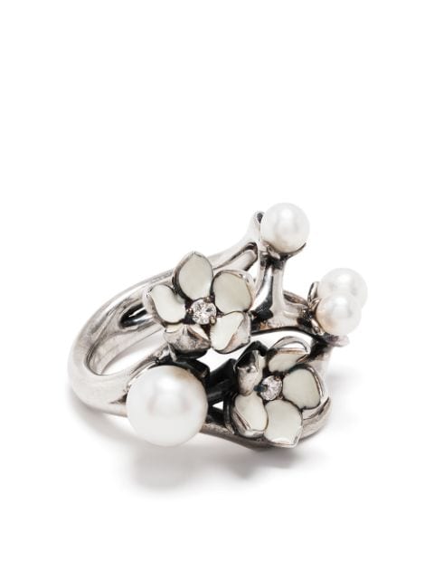 Shaun Leane Cherry Blossom diamond pearl ring
