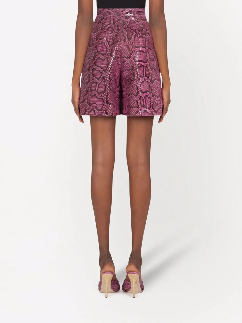 Dolce & Gabbana Bermuda shorts met slangenprint Roze