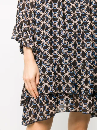 linked circle print dress展示图