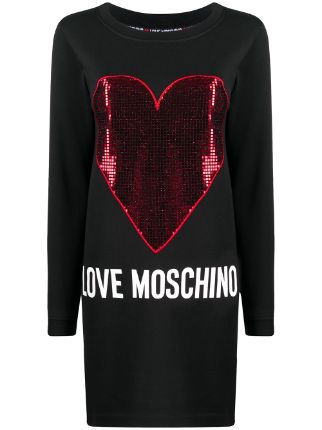 moschino heart sweater