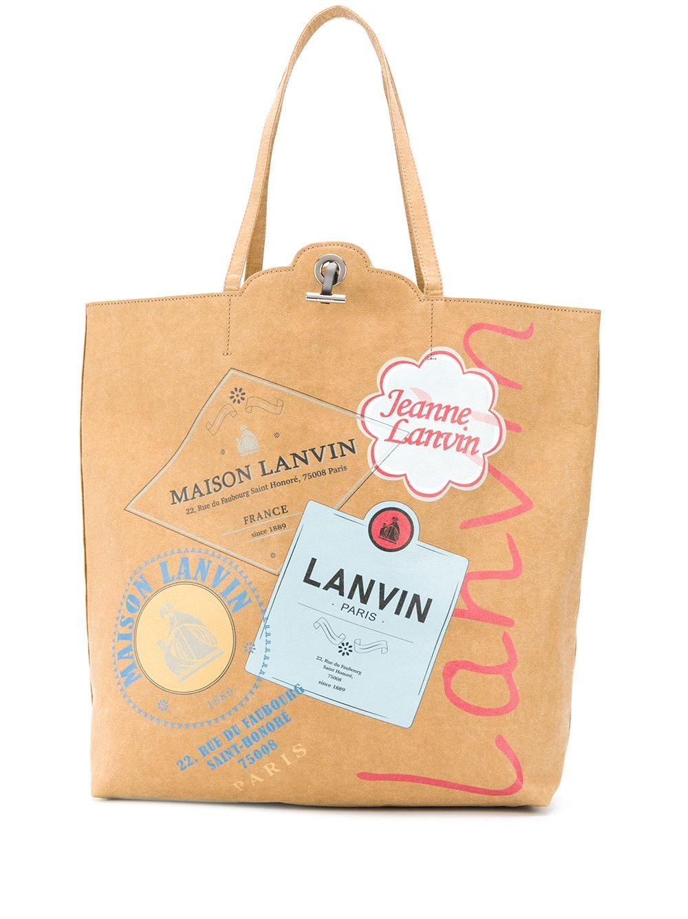 фото Lanvin сумка-тоут grocery с графичным принтом